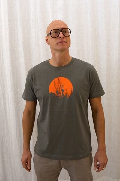 T-Shirtladen-Marktstrasse GmbH Kräne rund, orange Boy-T-Shirt