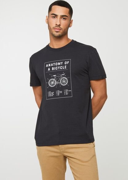 Herren T-Shirt aus Bio-Baumwolle - AGAVE BIKE ANATOMY - recolution