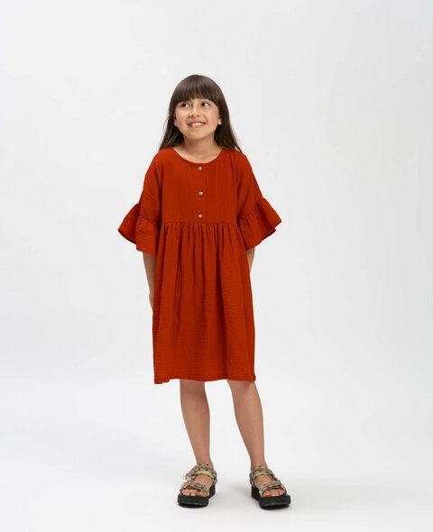 Matona Rüschenkleid aus Musselin für Kinder / Volant Dress