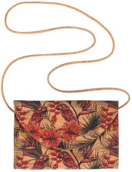 Kork-Deko Kleine Kork-Clutch „Jungle“ – vegan mit Magnetverschluss & Innentasche