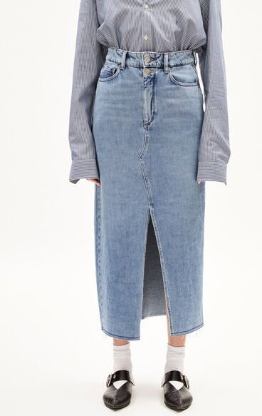 ARMEDANGELS KITAARI DEMI - Damen Jeansrock Slim Fit aus Bio-Baumwolle Mix
