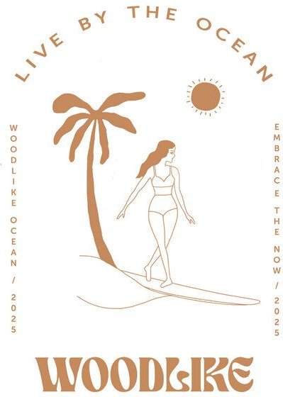 Woodlike Ocean Regular T-Shirt - Live by the ocean