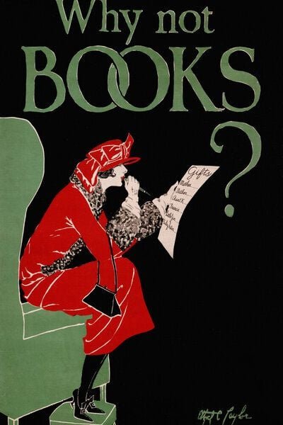 Photocircle Poster / Leinwandbild - Why not Books?