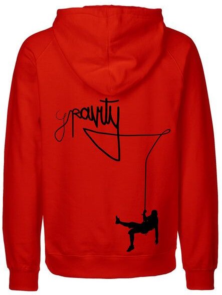 HANDGEDRUCKT "Gravity" Männer Hoody aus reiner Biobaumwolle (kbA)