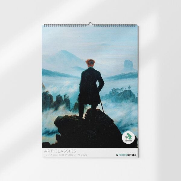 Photocircle Art Classics Kalender 2026 / Wandkalender mit Kunstklassikern von Caspar David Friedrich, Klee, van Gogh, Kl...