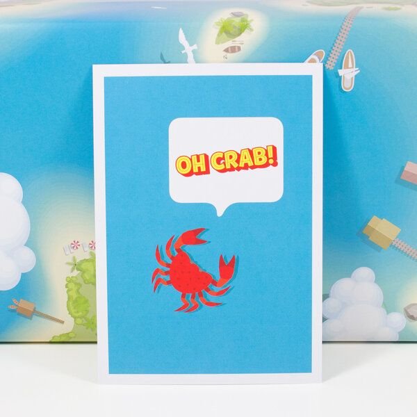 Bow & Hummingbird Postkarte "Oh crab"