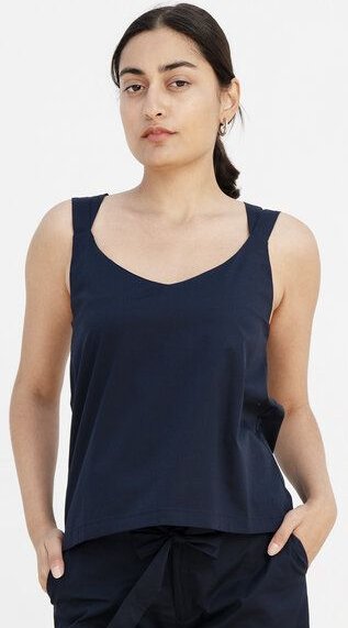 Studio Hertzberg Dunkelblaues Sommertop Ma-lii mit V-AUSSCHNITT