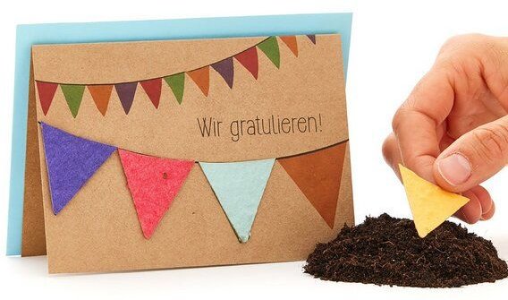 Mitienda Shop Grußkarte aus Natronkraftkarton