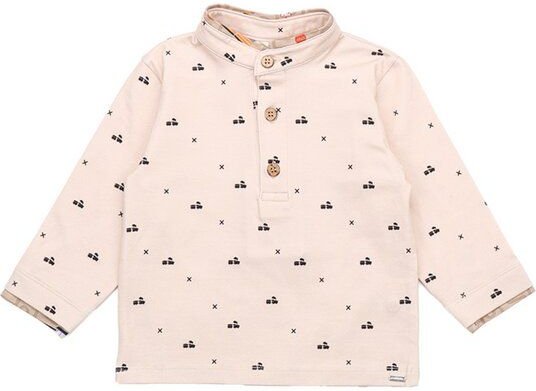 Kinder Langarmshirt GOTS zertifiziert – Creme mit Motiv, weich & bequem | von Walkiddy