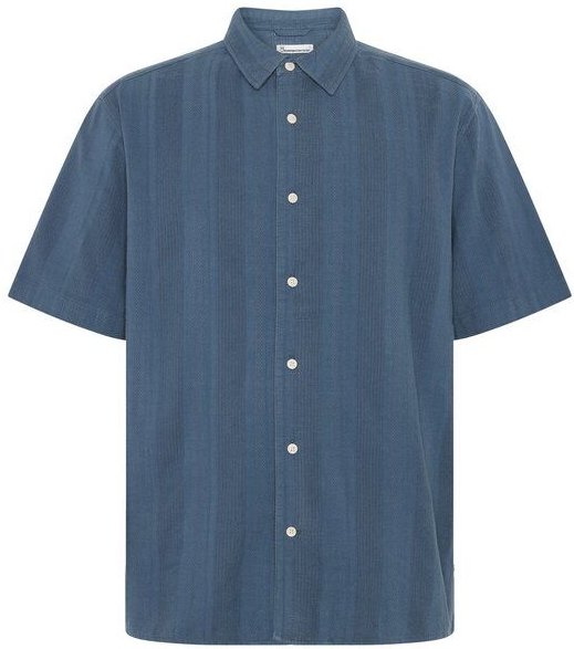 KnowledgeCotton Apparel Kurzarm-Hemd Relaxed Structure