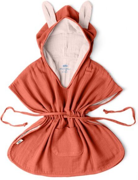 Mababu Musselin Badeponcho aus 100% Bio-Baumwolle, OEKO-TEX® STANDARD 100 & GOTS zertifiziert, für Kinder (1-3 Jahre, 4-...