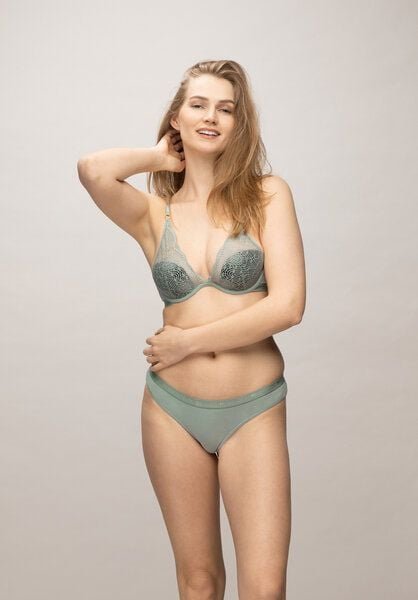 Lovjoi BH SILVER LACE WINE mit Bügeln und Spacer Cups