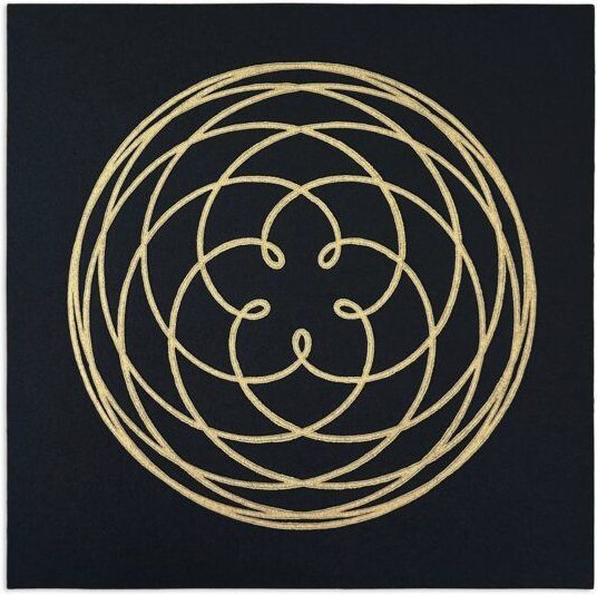 Veskor Cassiopeia ROSE OF VENUS Linoldruck | 20 × 20 cm | Gold