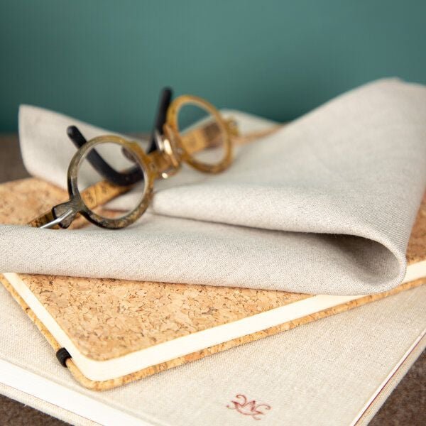 nahtur-design Brillenputztuch aus Bioleinen | waschbar | 25x25 cm