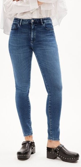 ARMEDANGELS TILLAA X STRETCH - Damen Skinny Leg Mid Waist aus Bio-Baumwoll Mix