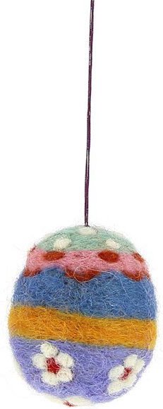 GLOBO Fair Trade Osterei lila-blau aus Filz