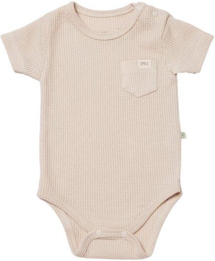 Biorganic Waffle Smile Baby Kurzarmbody
