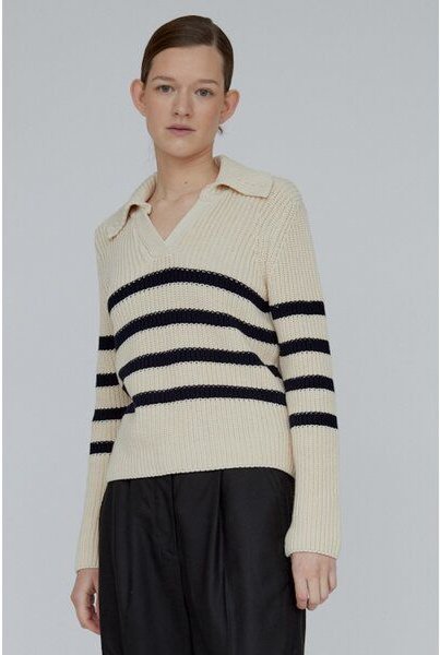 Basic Apparel Strickpullover Vegan - Sweety Polo - aus Bio-Baumwolle