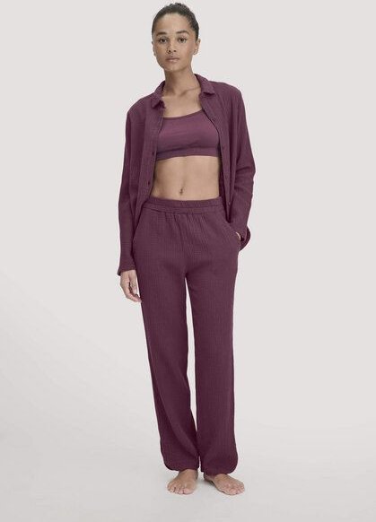 hessnatur Musselin Schlafhose Regular PURE SENSE aus reiner Bio-Baumwolle