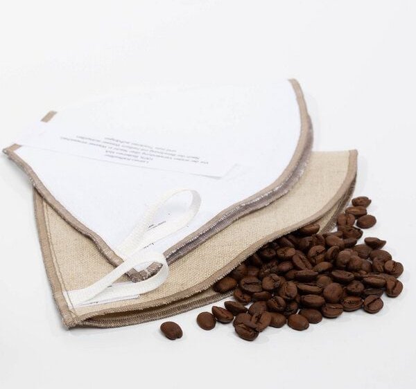 nahtur-design Mehrweg Kaffeefilter aus 100% Bioleinen, Größe 1x4