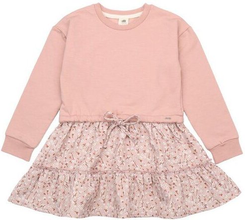 Walkiddy Mini Cottons Bio-Sweat Dress Rosa - Stilvolles & Hypoallergenes Kleid für Kinder – GOTS zertifiziert