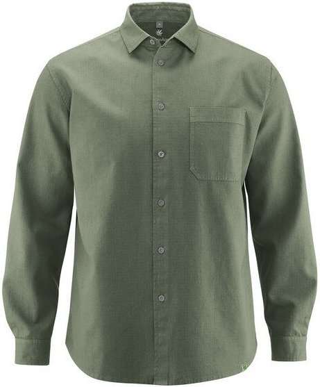 HempAge Herren Langarmhemd Hanf/Biobaumwolle