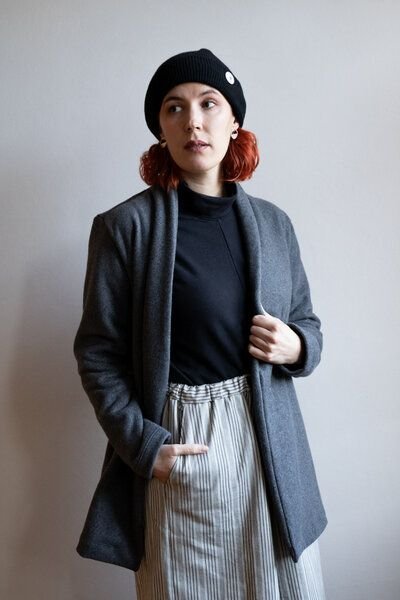 Ecostories Cardigan Kuschelwerk aus 100% Biobaumwollfleece