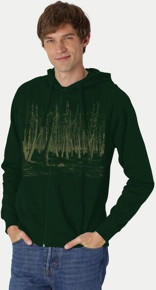 Peaces.bio - handbedruckte Biomode Herren Zip-Hoodie Woodland