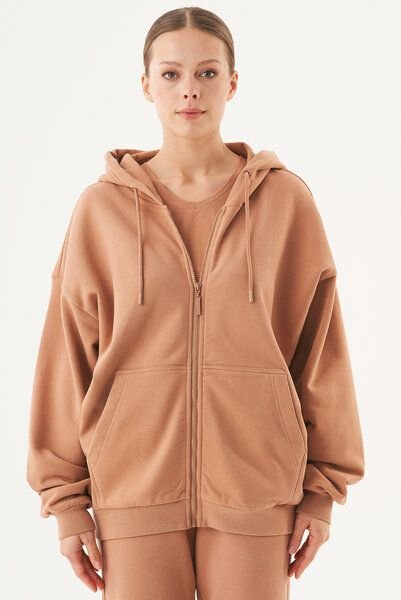 ORGANICATION ESSENTIALS-JALE- Soft Touch Sweatjacke aus Bio-Baumwolle