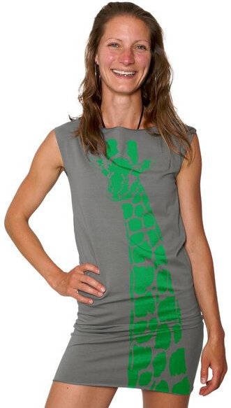 HANDGEDRUCKT "Stefanie la Girafe" Bio-Kleidchen