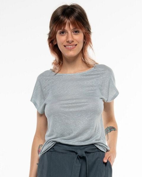 Alma & Lovis Elegantes Kurzarmshirt aus 100% Leinen-Jersey | Linen Short Pure