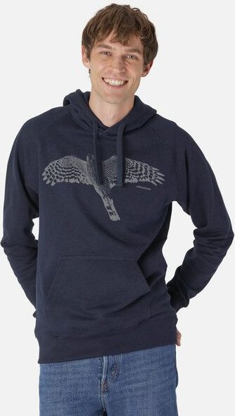 Peaces.bio - handbedruckte Biomode Bio-Herren-Kapuzensweater Sperber