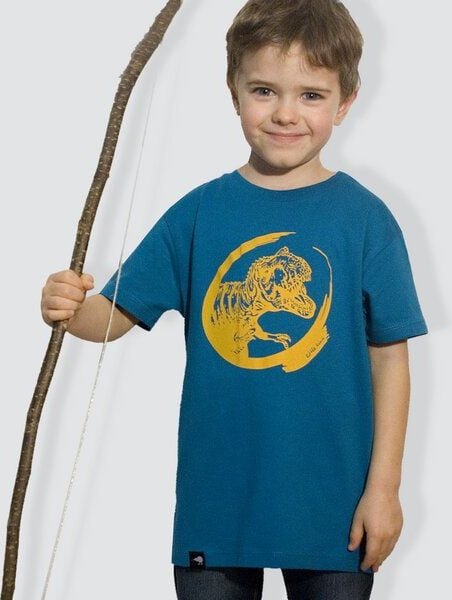 little kiwi Kinder T-Shirt, "Dino", Blau