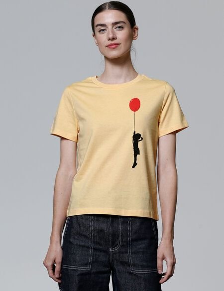 Thumbnail - watapparel T-Shirt Frauen Mädchen mit Luftballon (print)