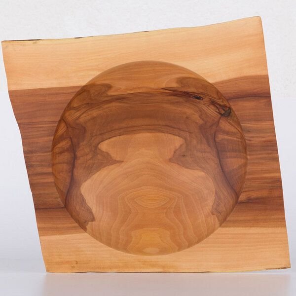 Lajos Varga Flügelschale aus Apfelbaumholz - handgefertigte