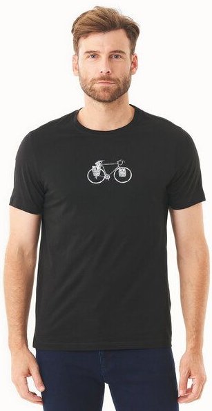ORGANICATION T-Shirt aus Bio-Baumwolle mit Fahrrad-Print