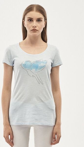 ORGANICATION T-Shirt aus Bio-Baumwolle mit Vogel-Print