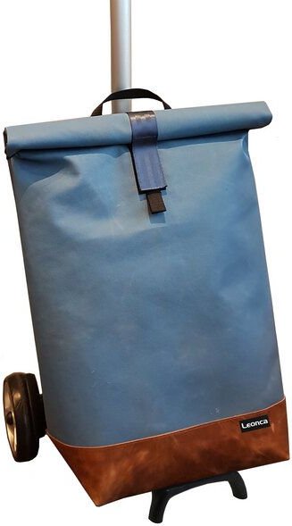 Leonca Upcycling Einkaufstrolley aus Turnmatte & Lederboden