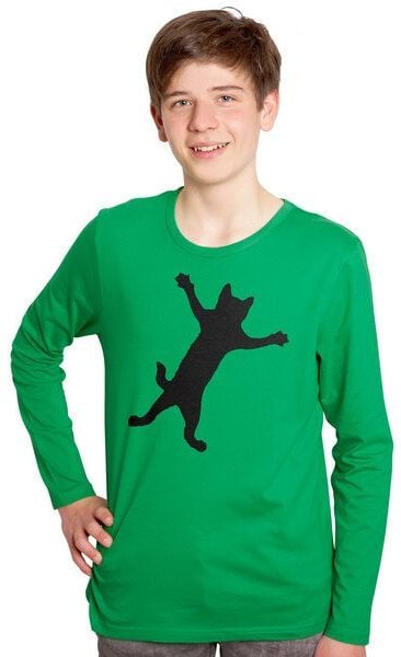 HANDGEDRUCKT "Klammerkatze" Männer Longsleeve