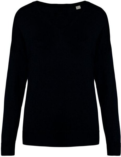 Greenspired Umweltfreundlicher Damenpullover mit V-Ausschnitt aus Lyocell 280g/m²