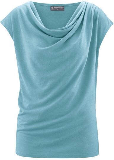 HempAge Wasserfallausschnitt Top Hanf/Biobaumwolle