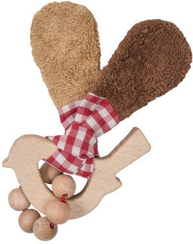 Efie rot/grün Vogel mit Rollen, Made in Germany