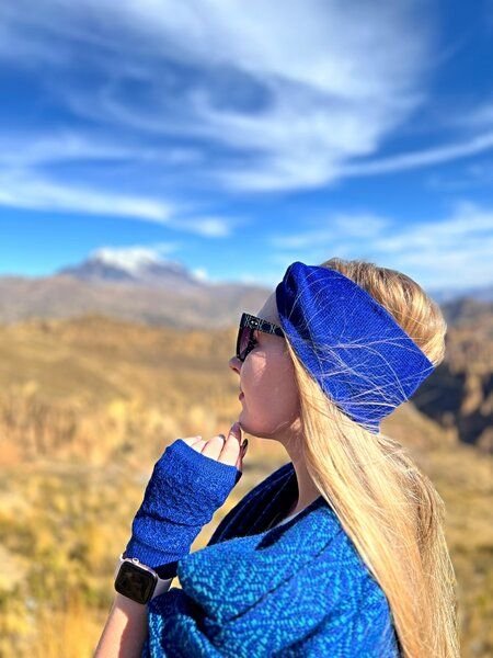 TINKU -Celebrating Bolivian Heritage 100% BABY Alpaka Stirnband (PUMIRI) aus Bolivien