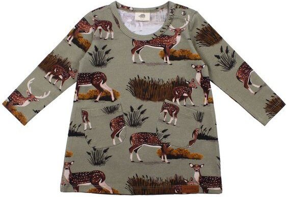 Jersey Kleid *Deer Family* GOTS Bio Baumwolle | Walkiddy
