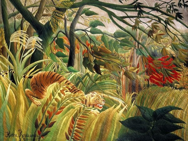 Photocircle Poster / Leinwandbild - Henri Rousseau: Tiger in einem tropischen Sturm