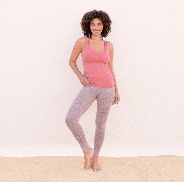 Jaya ULUWATU - Damen - High Waist Leggings für Yoga und Freizeit aus Biobaumwolle - Grau