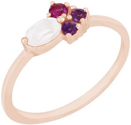 Eppi Ring mit Mondstein, Rubin und Amethysten Lowri