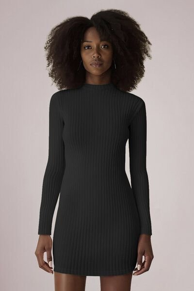 l'amour est bleu Geripptes Kleid aus Bio-Baumwolle