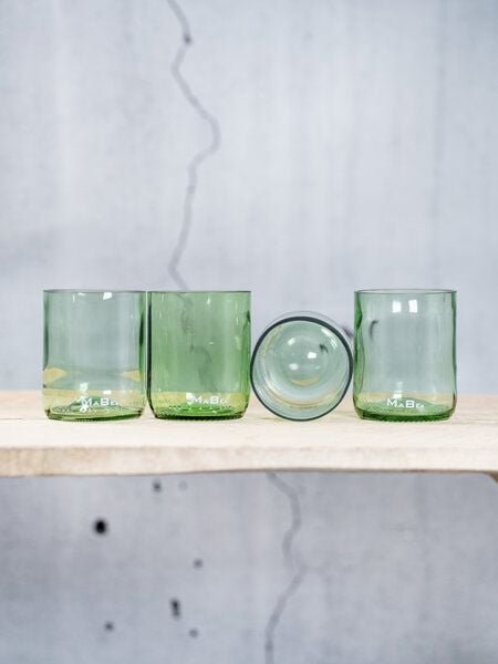 MaBe Trink Glas 250ml - Upcycling aus der Weinflasche - die nachhaltige Geschenkidee - 1 Stk