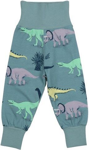 Baby Hose GOTS zertifiziert Bio-Baumwolle, Petrolblau, Dinosaurier-Muster, Walkiddy